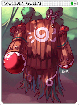 Wooden Golem Card